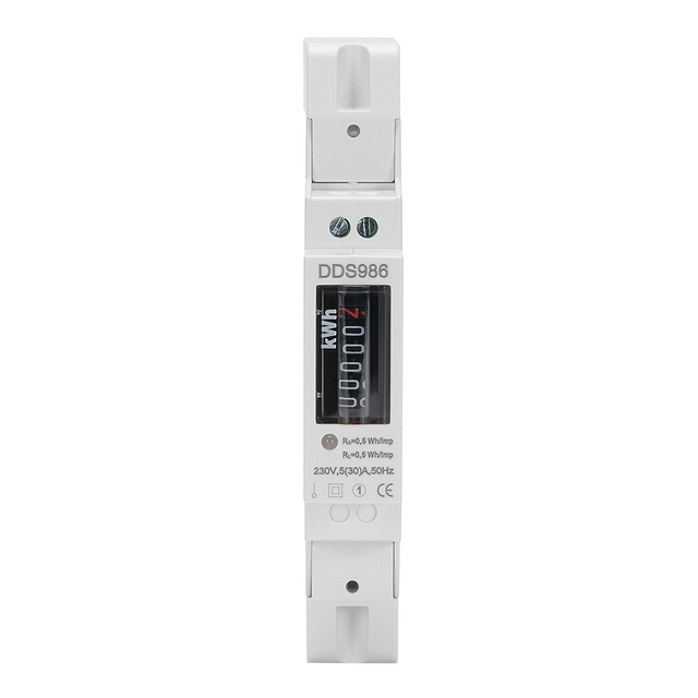 Single Phase Digital DIN Rail LCD KWh Meter