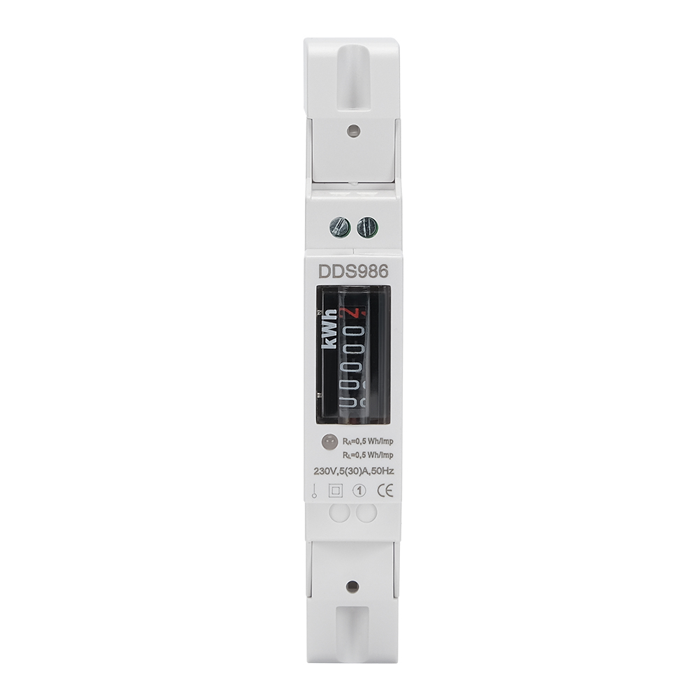 Single Phase Digital DIN Rail LCD KWh Meter