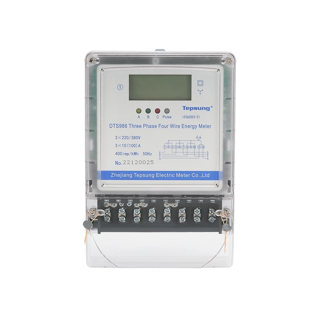 Three Phase Four Wire Digital Electricity Energy Meter from China manufacturer - Tepsung.webp